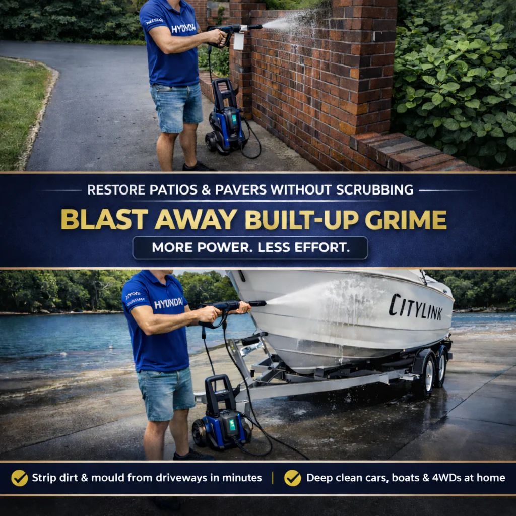 Hyundai 1595 PSI Electric Pressure Washer – 1500W, Patio Cleaner, Turbo Nozzle (HY-VCL70PC) - Image 5