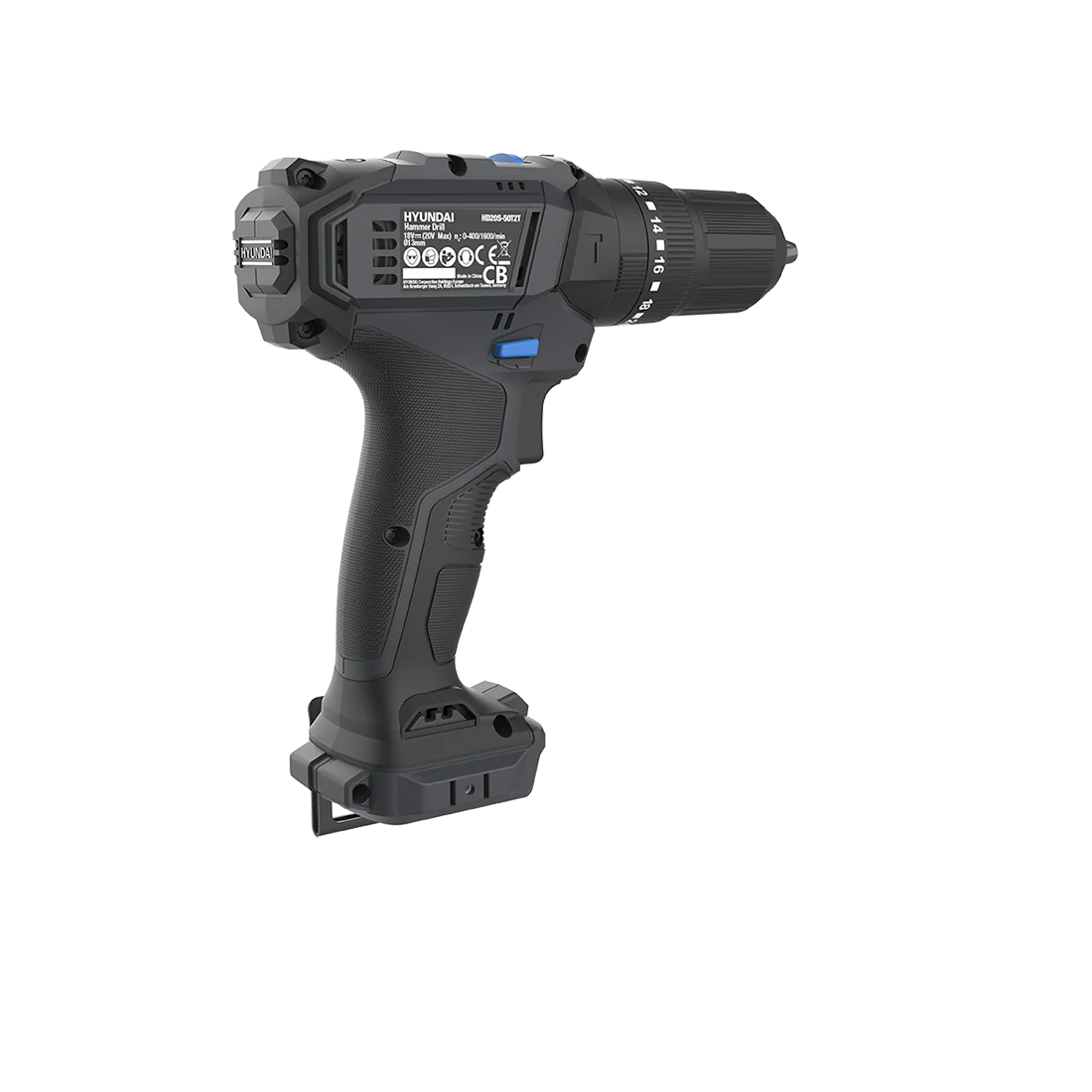 Hyundai 20V Cordless Hammer Drill – 2-Speed, 50Nm Torque, LED - SKIN ONLY (HD20S-50) - Image 12