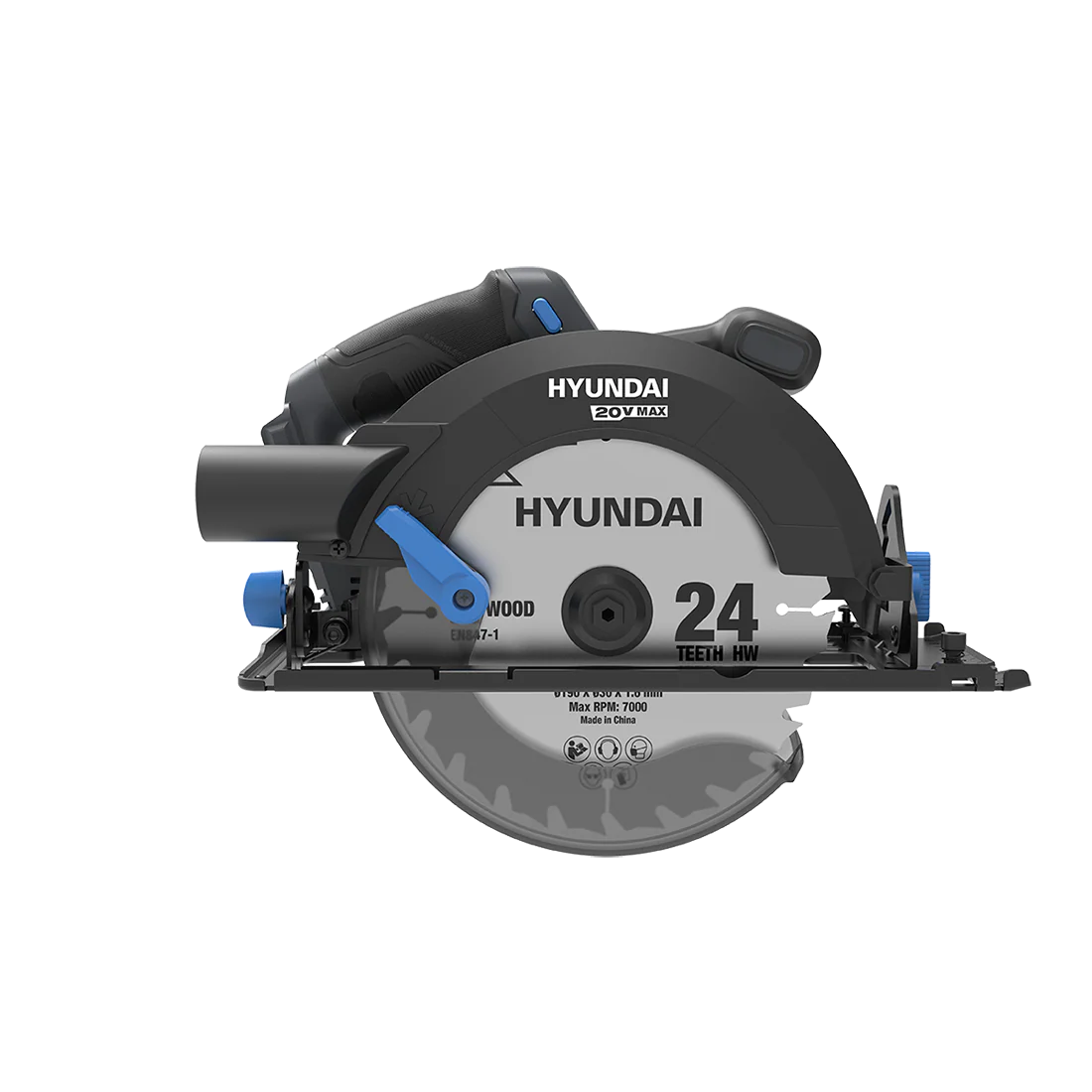 Hyundai 20V Brushless Circular Saw – 190mm Blade, 67.5mm Cut Depth - SKIN ONLY (CS20X-190) - Image 11