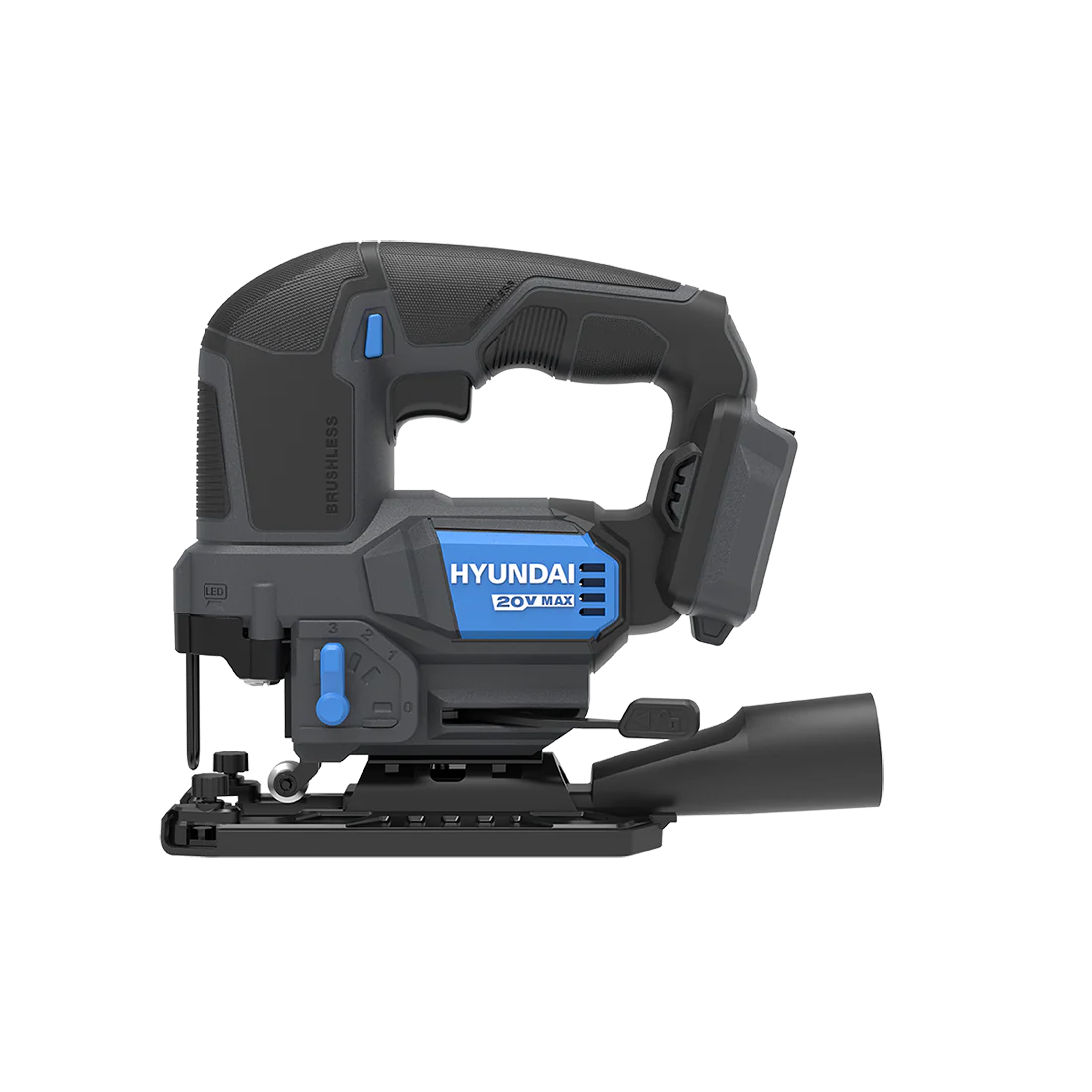 Hyundai 20V Brushless Jig Saw – Adjustable Base, 4-Stage Pendulum, LED, Variable Speed - SKIN ONLY (JS20X-26) - Image 12