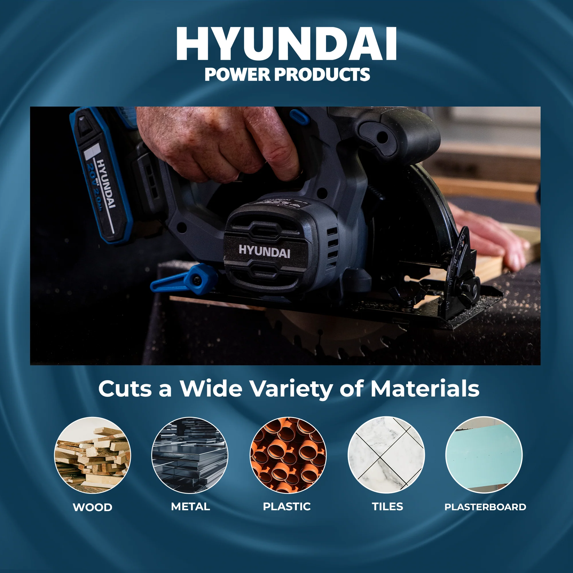 Hyundai 20V Brushless Mini Circular Saw – 120mm Blade, 41mm Cut Depth - SKIN ONLY (CS20X-120) - Image 7