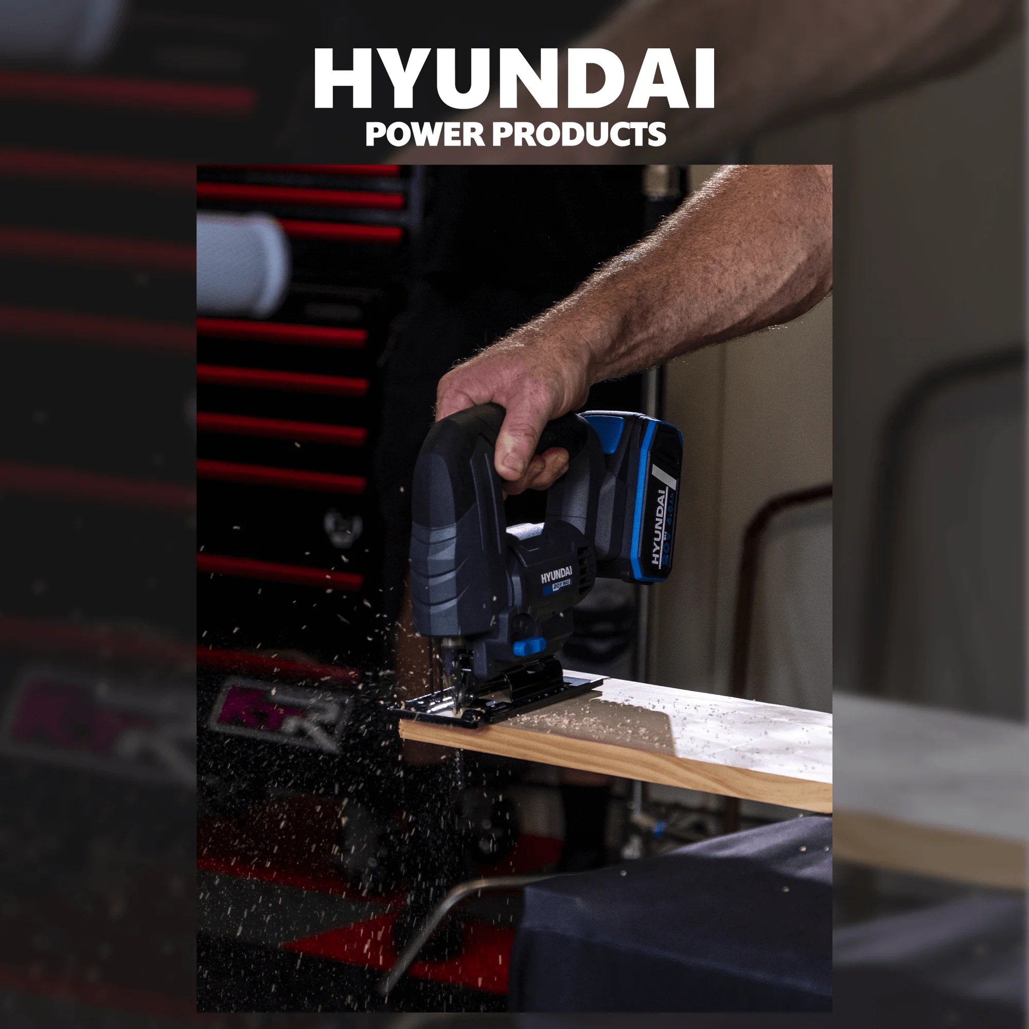 Hyundai Power 4 Piece Kit - Hammer Drill + Impact Driver + Jigsaw + Blower + 1 x 2Amp Battery and Charger ( HPK003 ) - Image 10