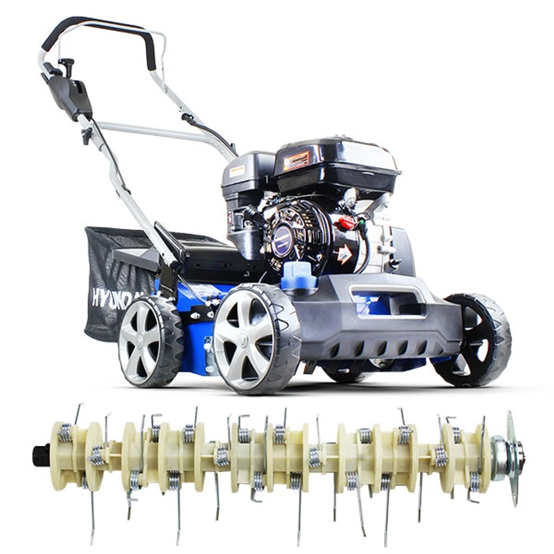 Hyundai Petrol Lawn Scarifier & Aerator 2-in-1 – 212cc Engine, 400mm Width, 45L Catcher. (HYSC210) - Image 13