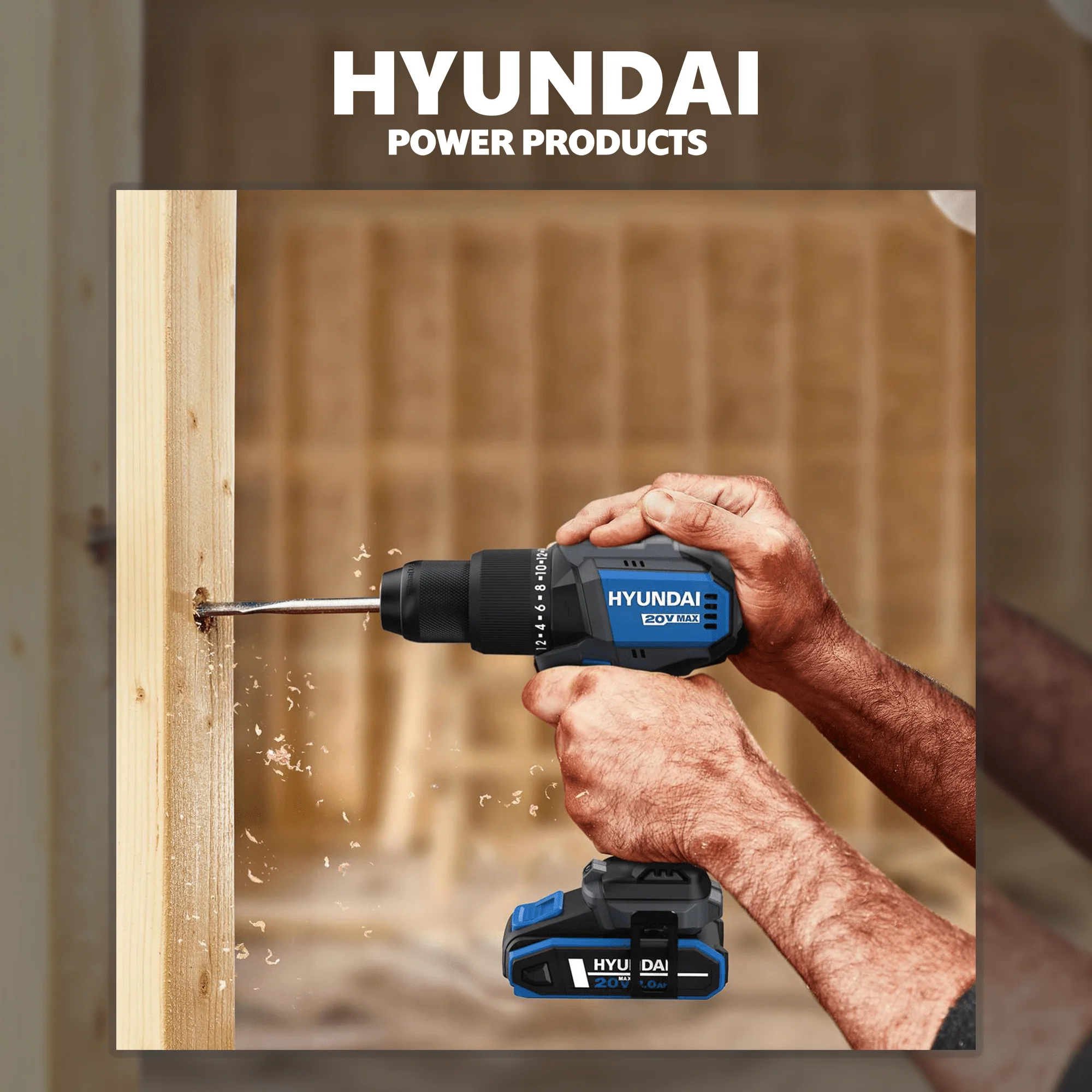 Hyundai Power 2 Piece Kit - Impact Driver + Angle Grinder, 2 x Batteries 2Amp & 4Amp + Charger ( HPK102 ) - Image 8