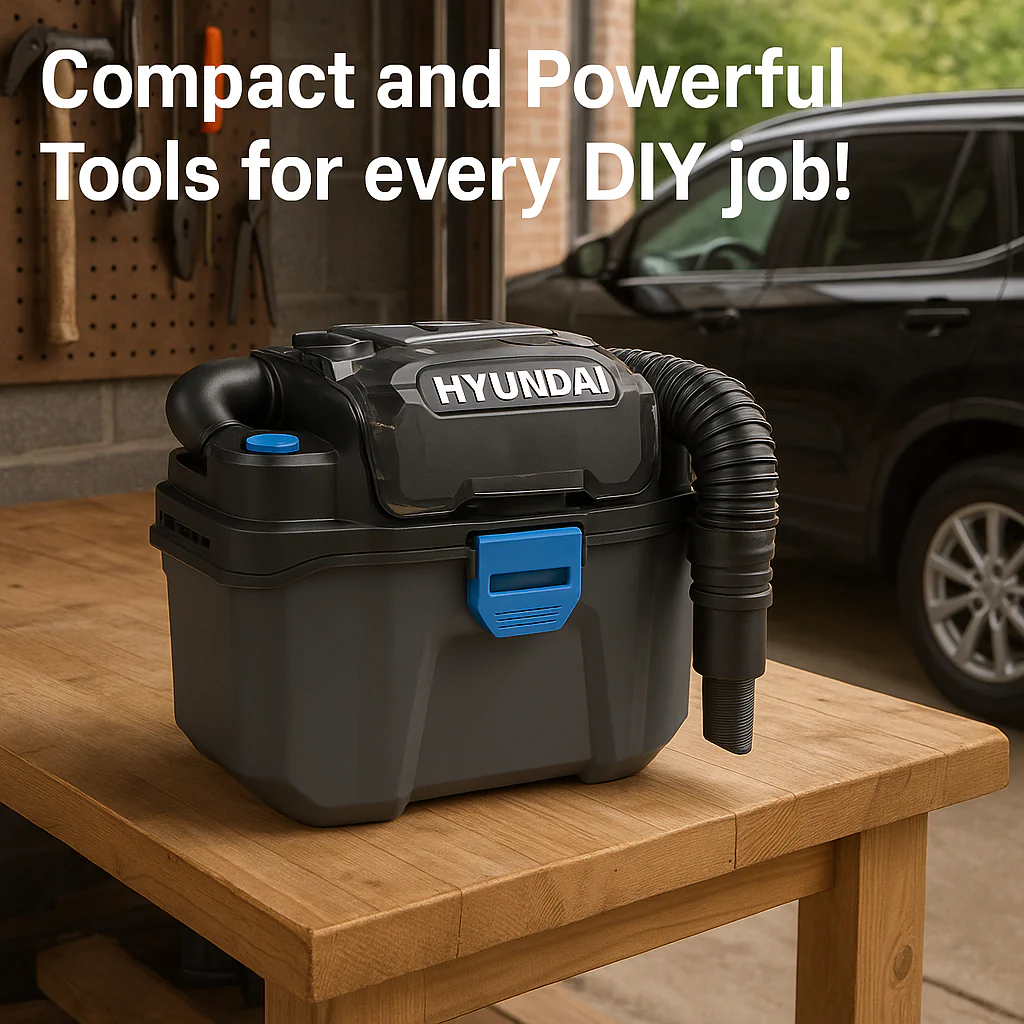 Hyundai 20V Wet & Dry Vacuum Kit – 10L Powerful Suction Car, Garage & Workshop Cleaning (DE20S/B120-2/2C20-2) - Image 12