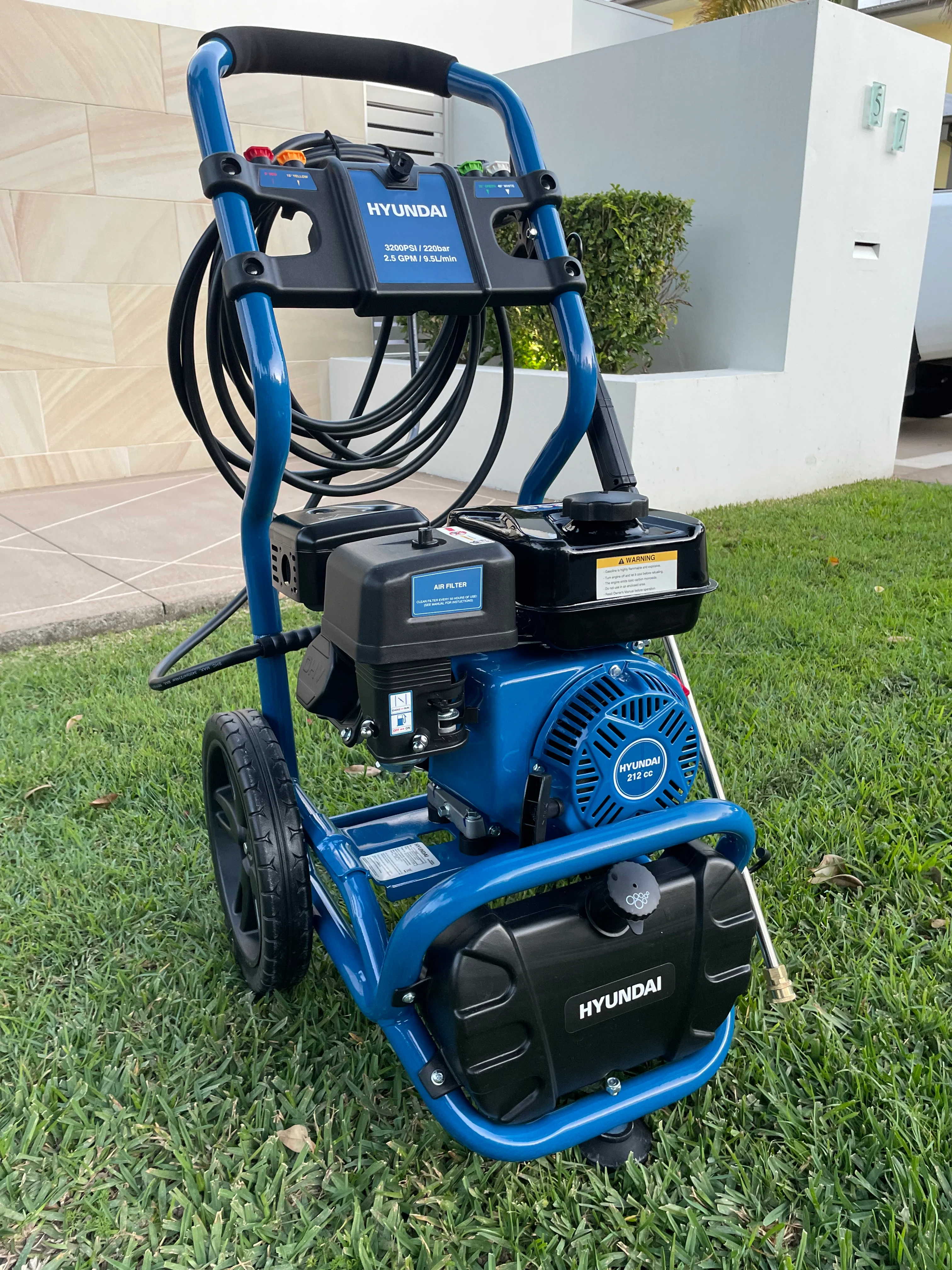 Hyundai 3500 PSI Petrol Pressure Washer – 212cc Engine, 3200W, 6m Hose, 24M Warranty (HY3200H) - Image 8