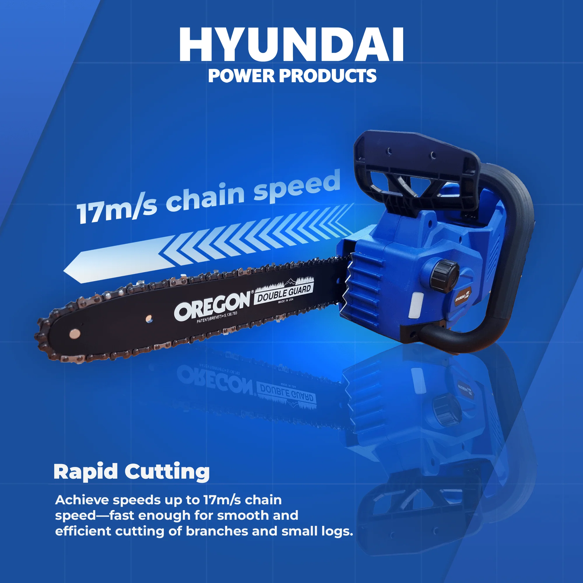 Hyundai 40V Battery Chainsaw Starter Kit – 14" Oregon Bar, 4Ah Battery + Charger, Safe & Eco-Friendly (HY40CS14- STARTER )) - Image 4