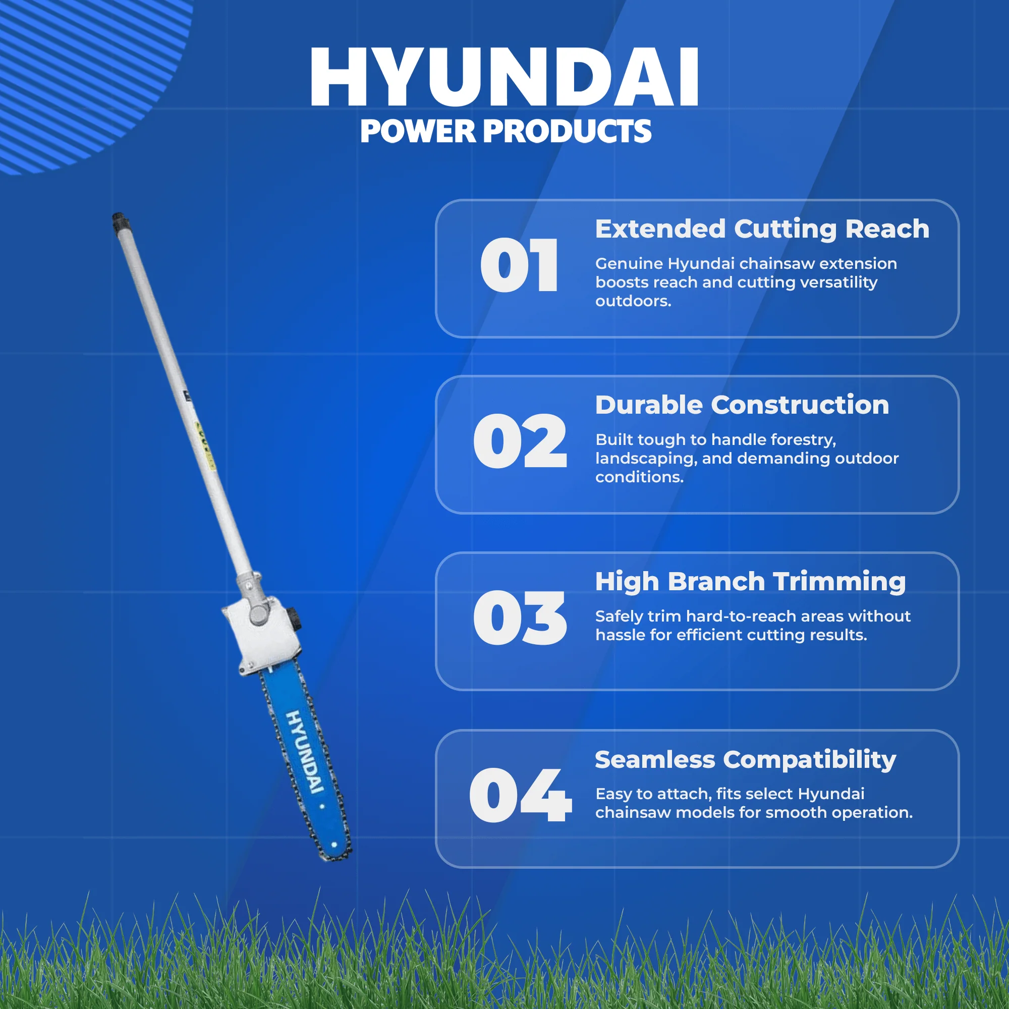 Hyundai Chainsaw Extension Extension – Official Licensed Accessory for Extended Reach and Versatility - Image 4