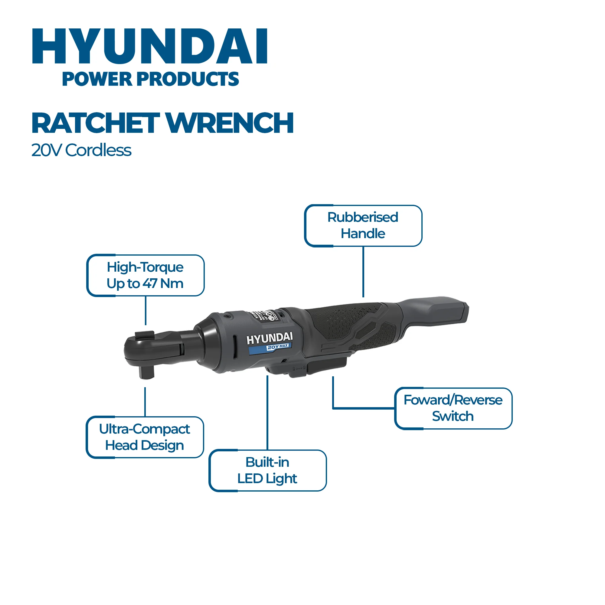 Hyundai Power Tools 2 Piece Kit - Impact Driver + Ratchet Wrench + 4Amp Battery and Charger ( HPK005 ) - Image 3
